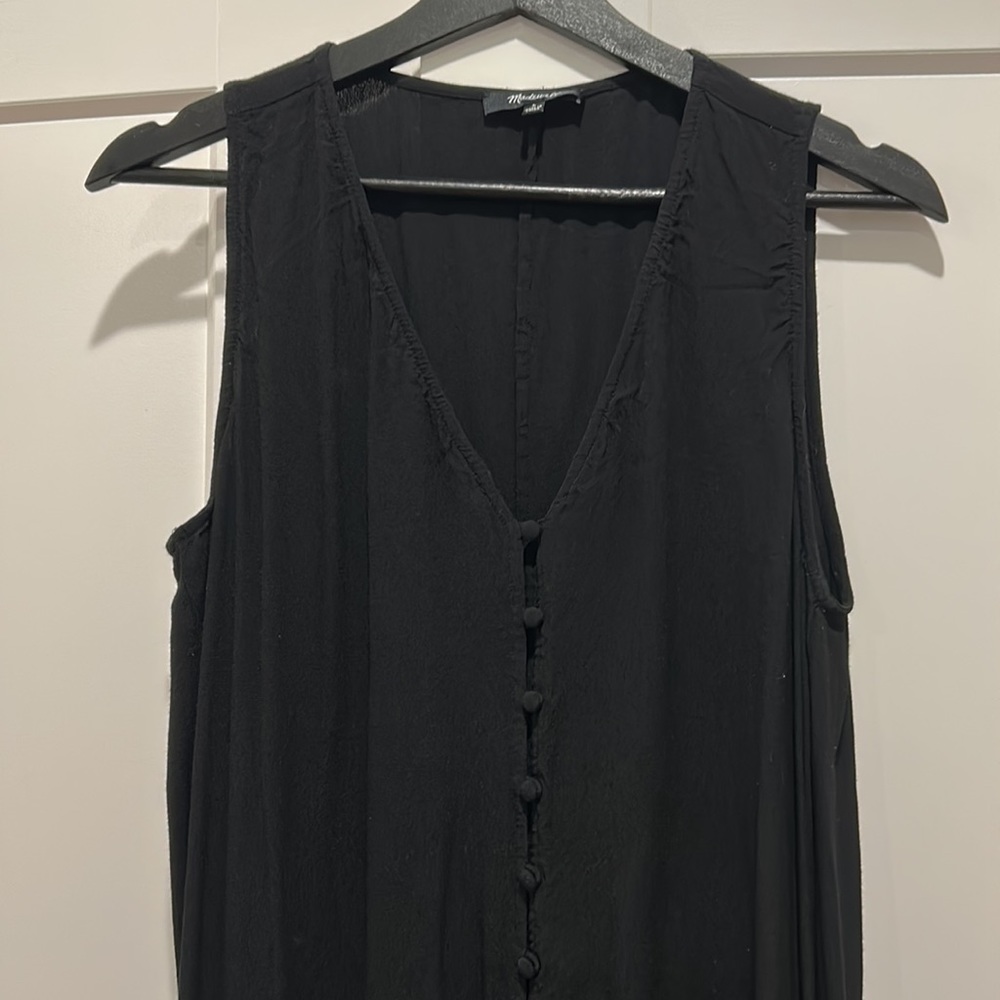 Madewell button front sleeveless dress
